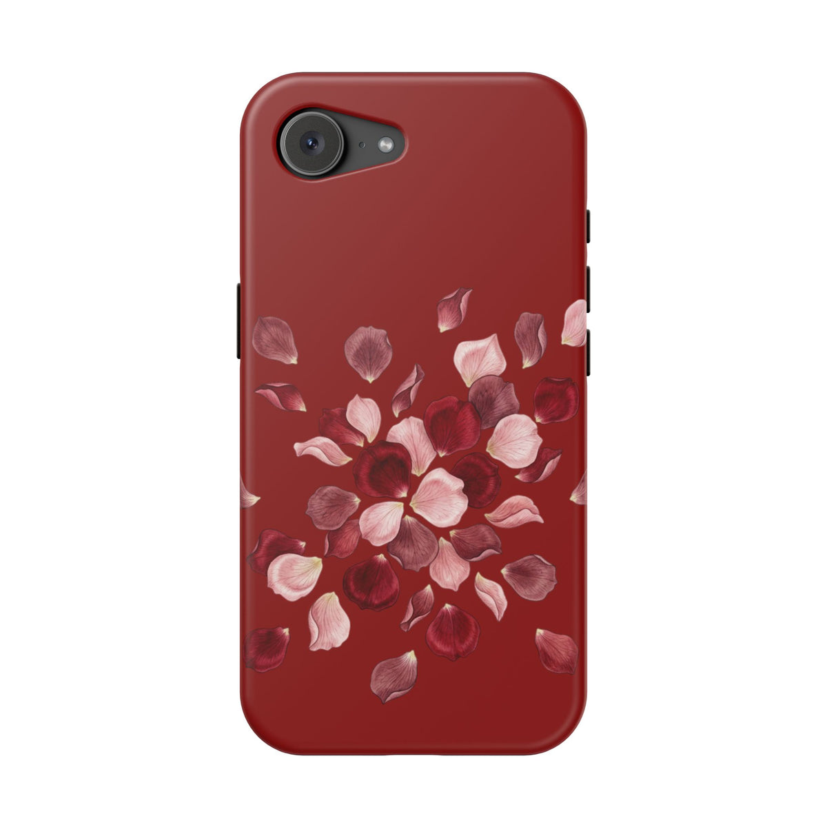 Phone Case — Red Floral Petal Magnetic Impact-Resistant Cover