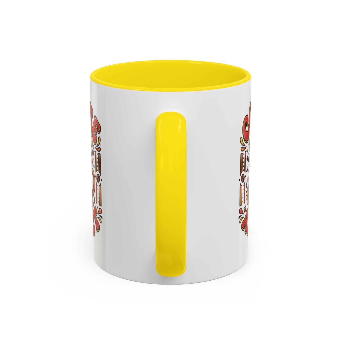 Coffee Addict Accent Mug — "Coffee Power" Retro Coffee Lover Gift (11oz/15oz)