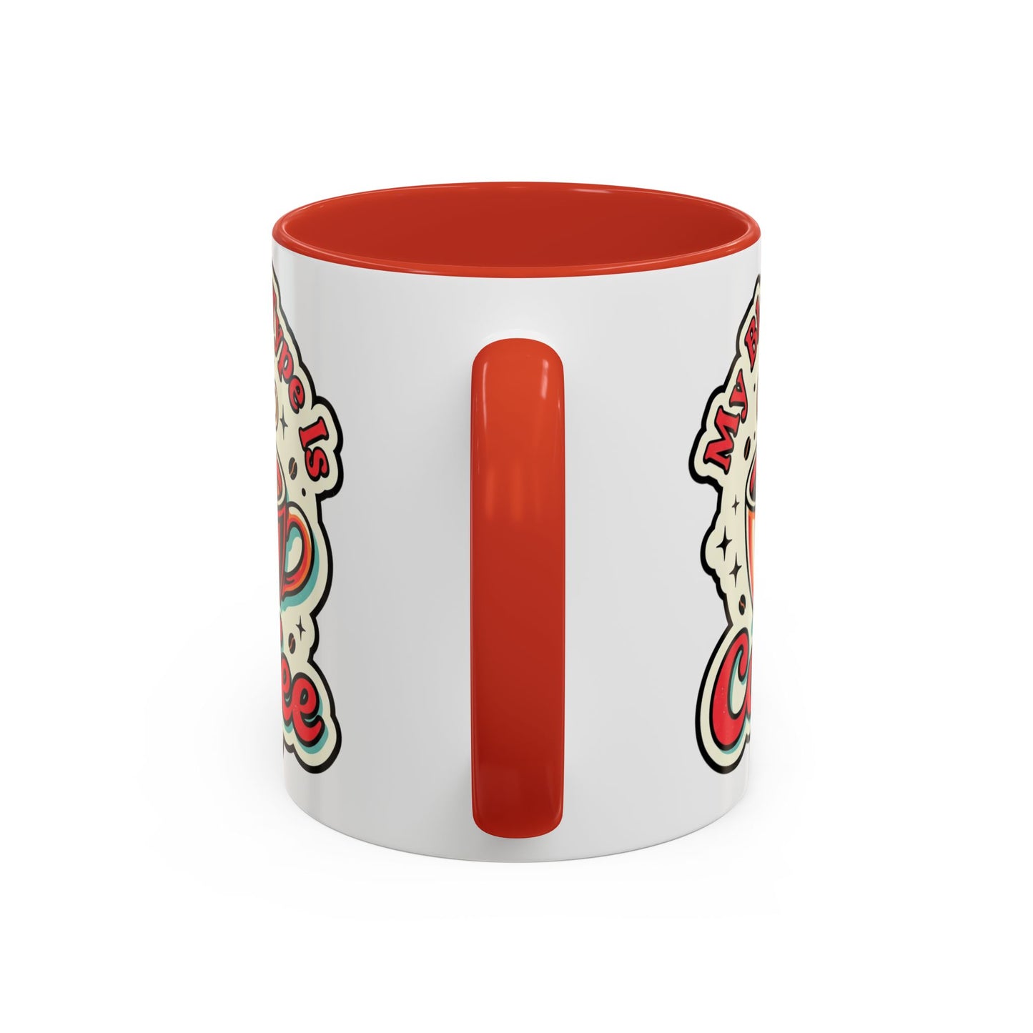 Coffee Mug - "My Blood Type Is Coffee" Accent Ceramic Mug (11oz & 15oz)