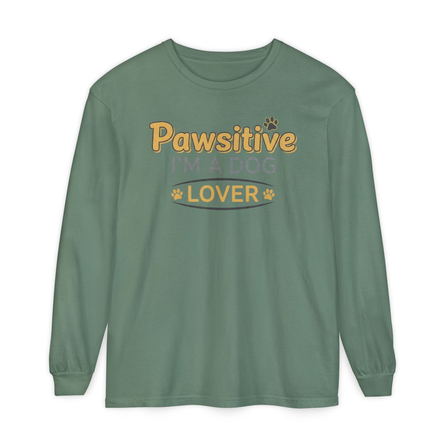 Pawsitive I'm a Dog Lover Long Sleeve T-Shirt | Dog Paw Tee