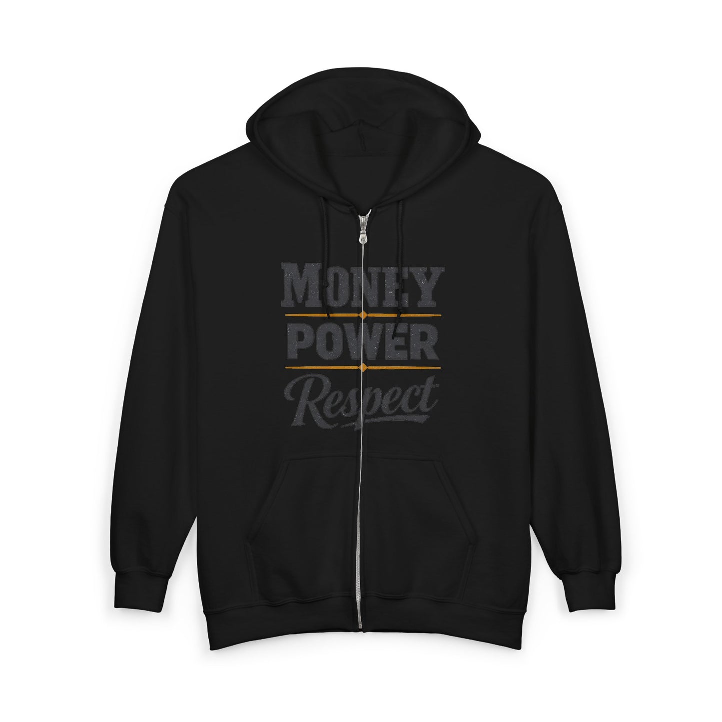 Money. Power. Respect. Zip Hoodie — Graphic Full-Zip Hooded Sweatshirt