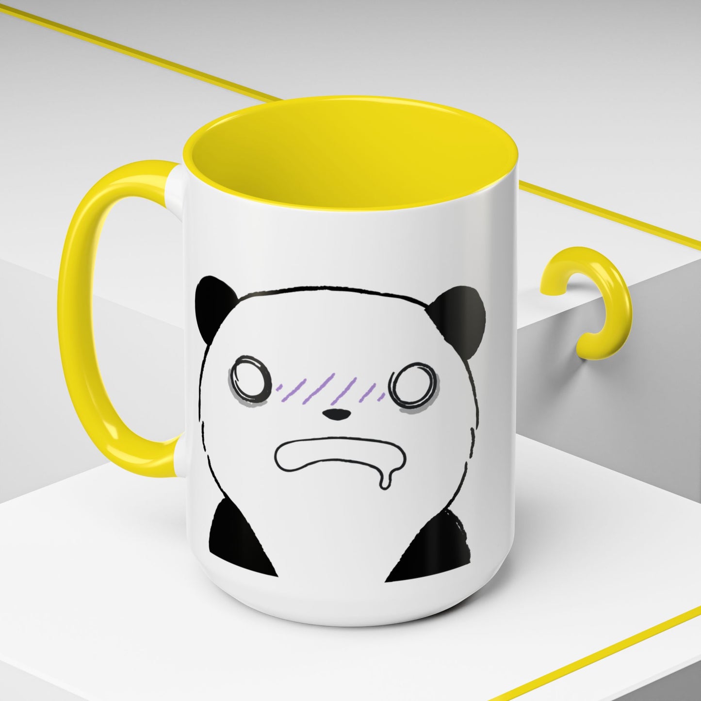 Just Give Me My Coffee!!! Accent Mug — Panda Coffee Lover Gift (11/15oz)