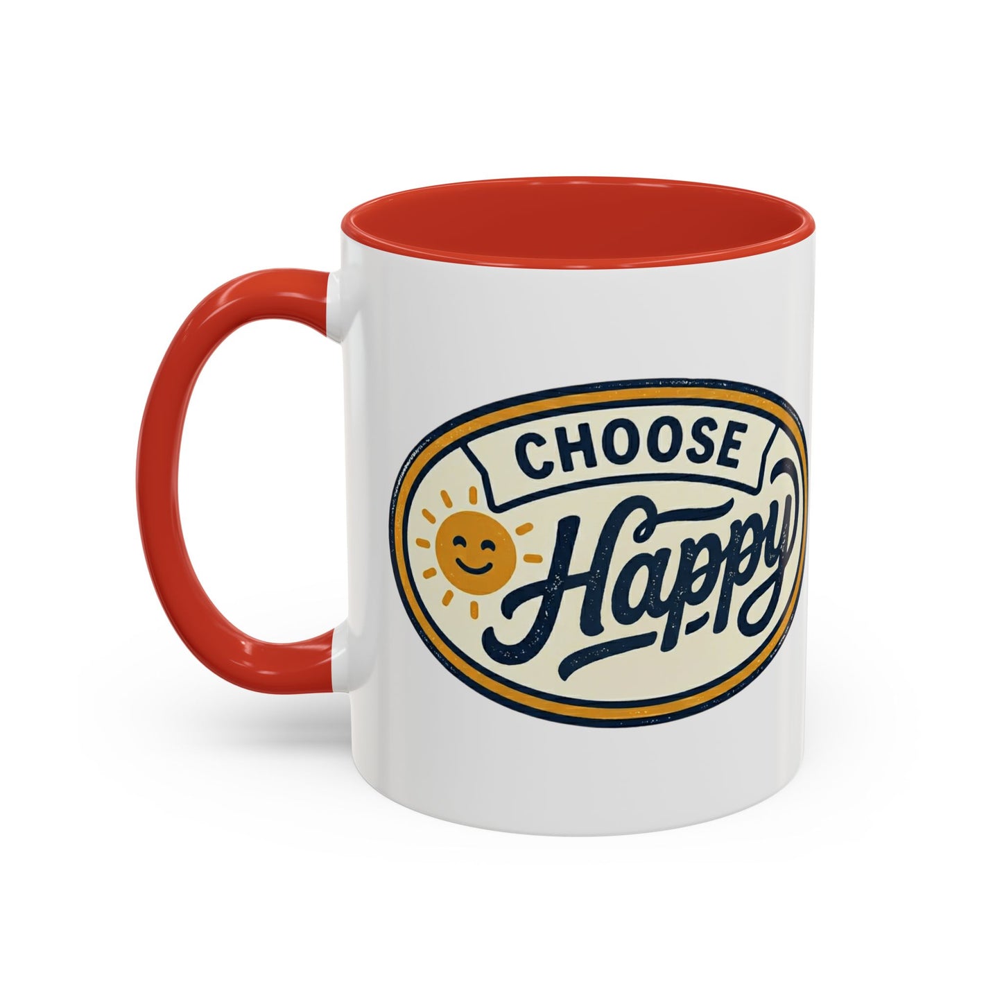 Choose Happy Coffee Mug — Inspirational Ceramic Accent Mug (11/15oz)