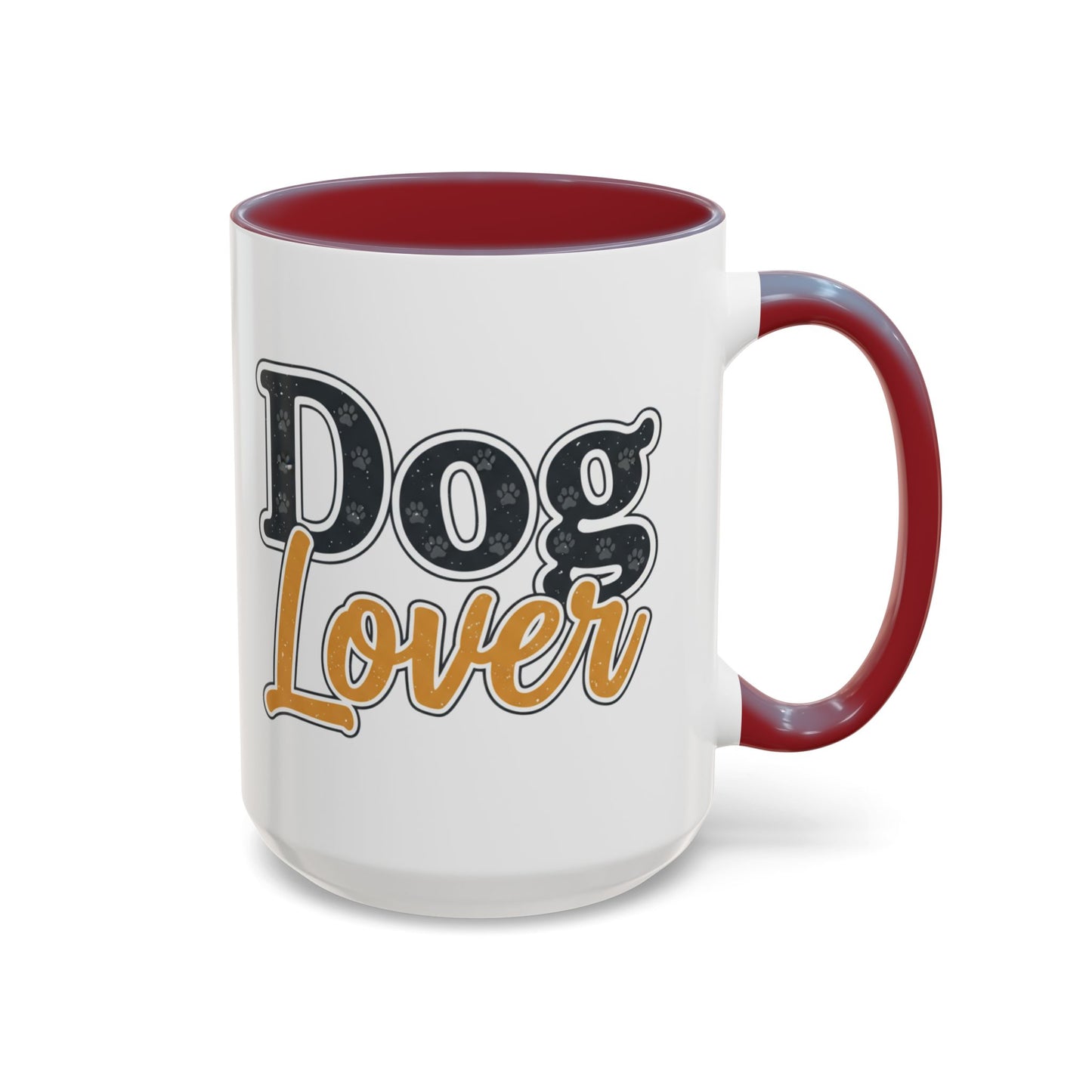 Dog Lover Accent Coffee Mug — 'Dog Lover' 11/15oz Ceramic Mug