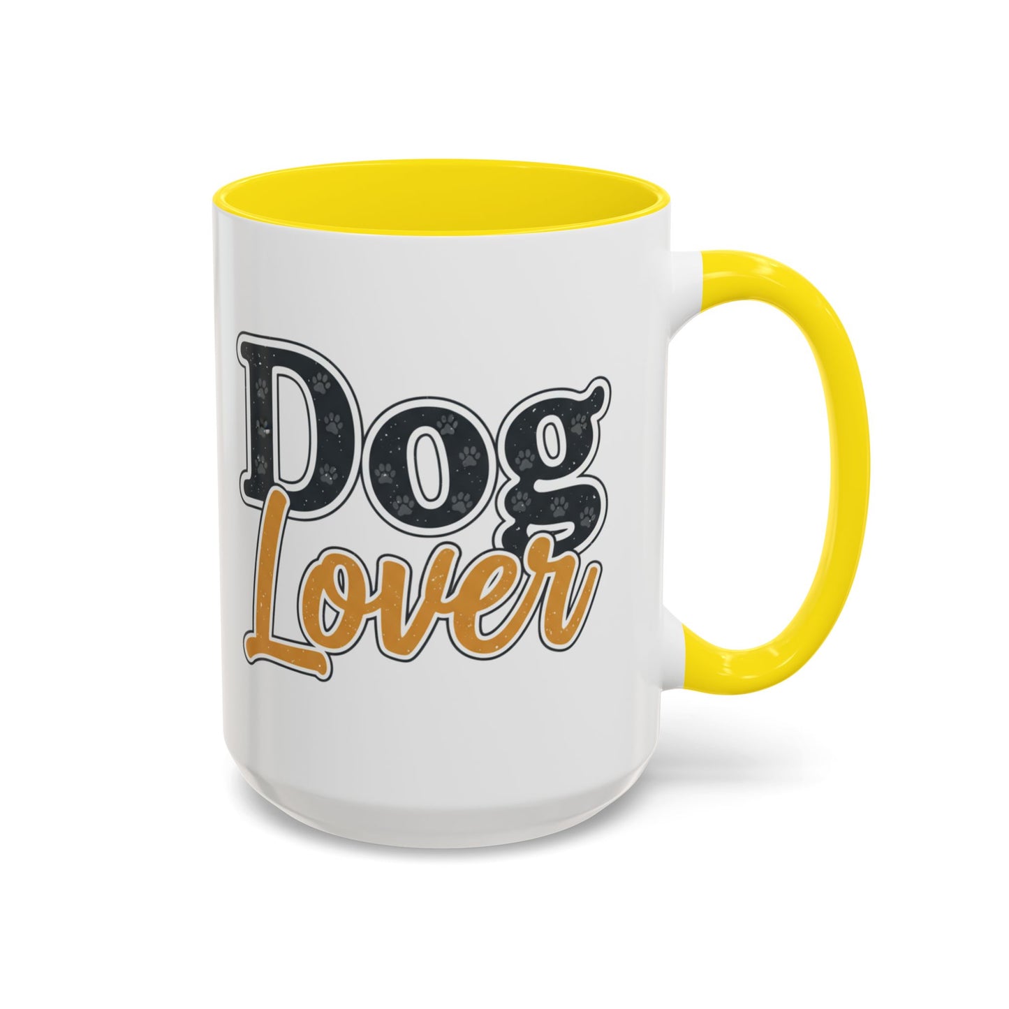 Dog Lover Accent Coffee Mug — 'Dog Lover' 11/15oz Ceramic Mug