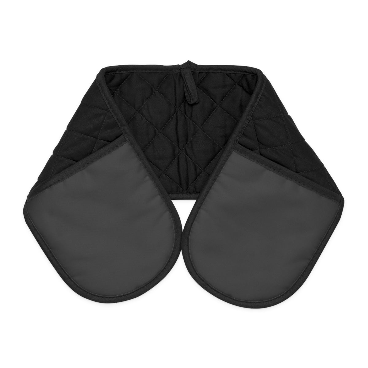 Black Double Oven Mitts Heat-Resistant Barbecue & Kitchen Protector