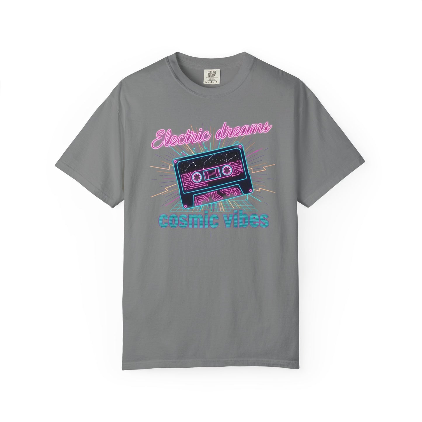 Electric Dreams cassette tape cosmic vibes T-shirt | retro 80s neon