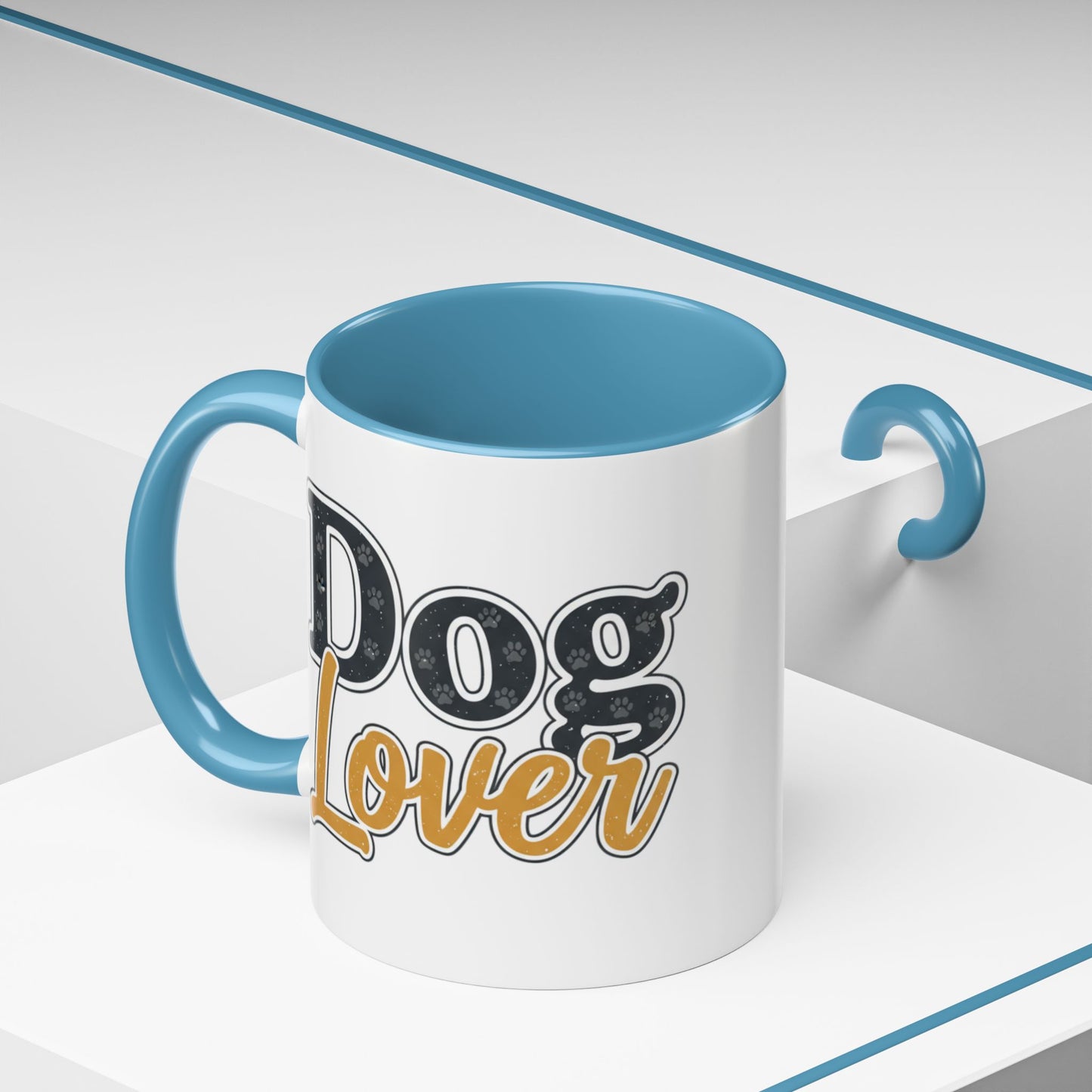 Dog Lover Accent Coffee Mug — 'Dog Lover' 11/15oz Ceramic Mug