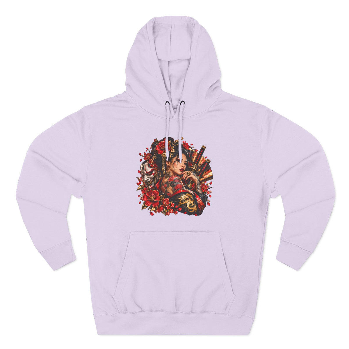 Floral Skull Hoodie — Gothic Rose Graphic Fleece Hoodie