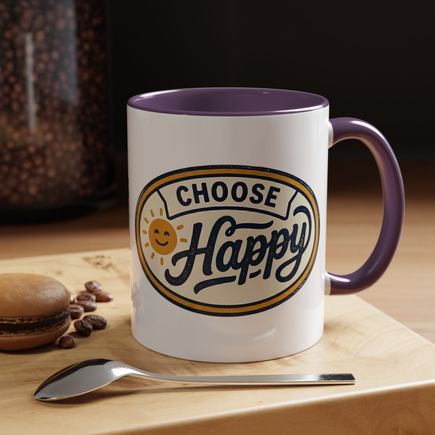 Choose Happy Coffee Mug — Inspirational Ceramic Accent Mug (11/15oz)