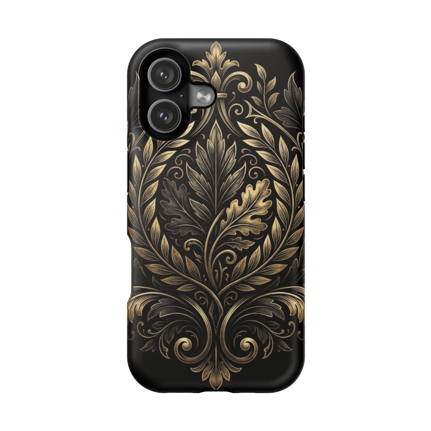Baroque Gold Leaf Phone Case — Impact-Resistant Protective Cover