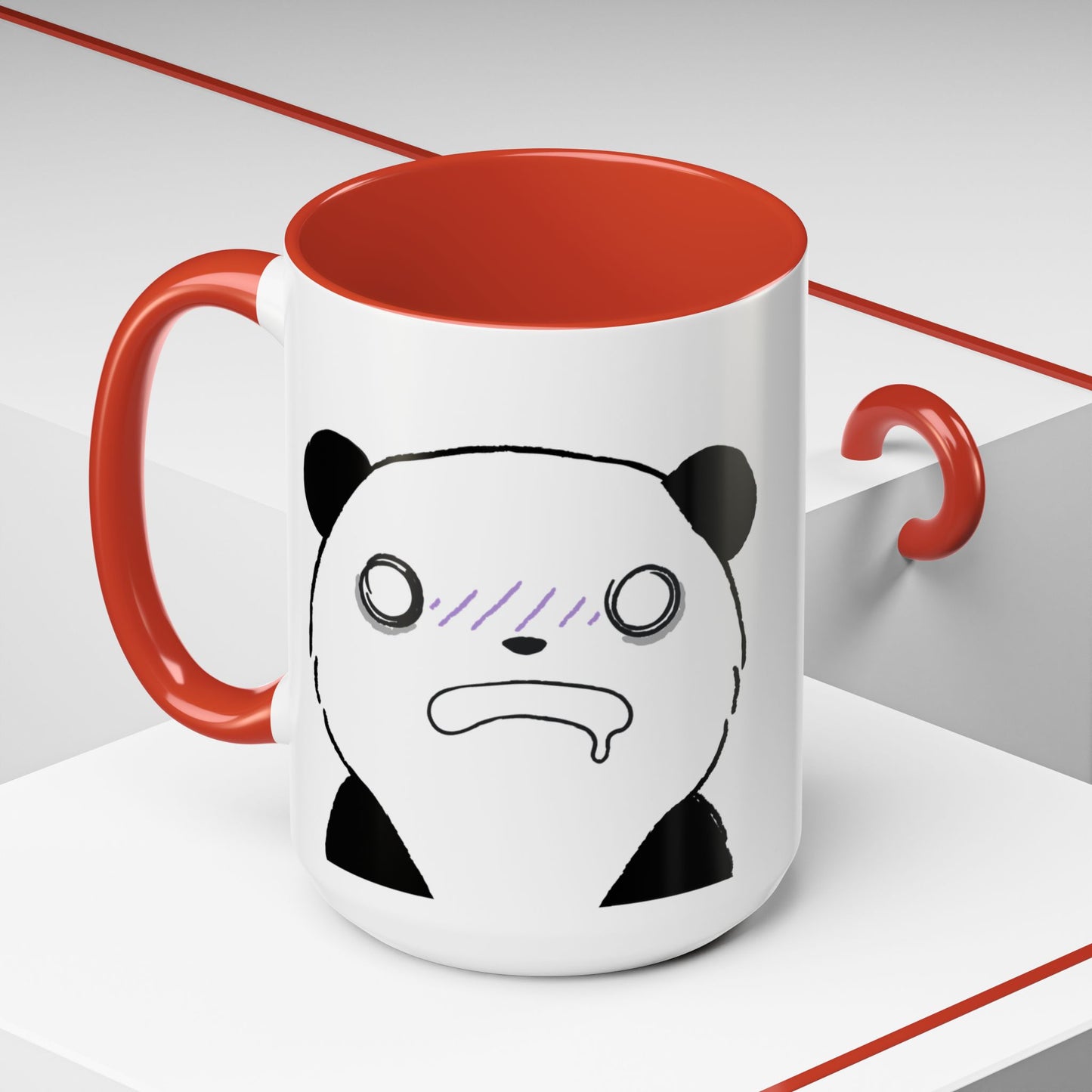 Just Give Me My Coffee!!! Accent Mug — Panda Coffee Lover Gift (11/15oz)