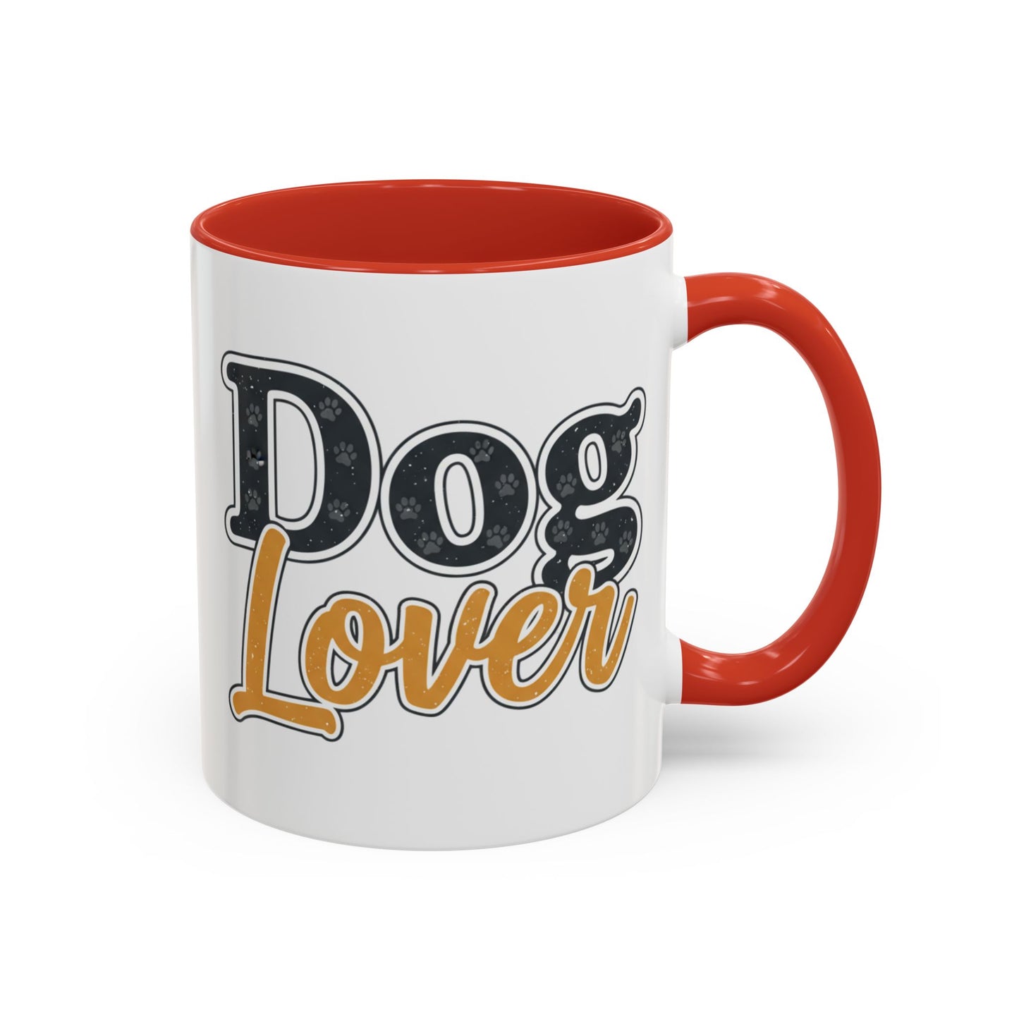 Dog Lover Accent Coffee Mug — 'Dog Lover' 11/15oz Ceramic Mug