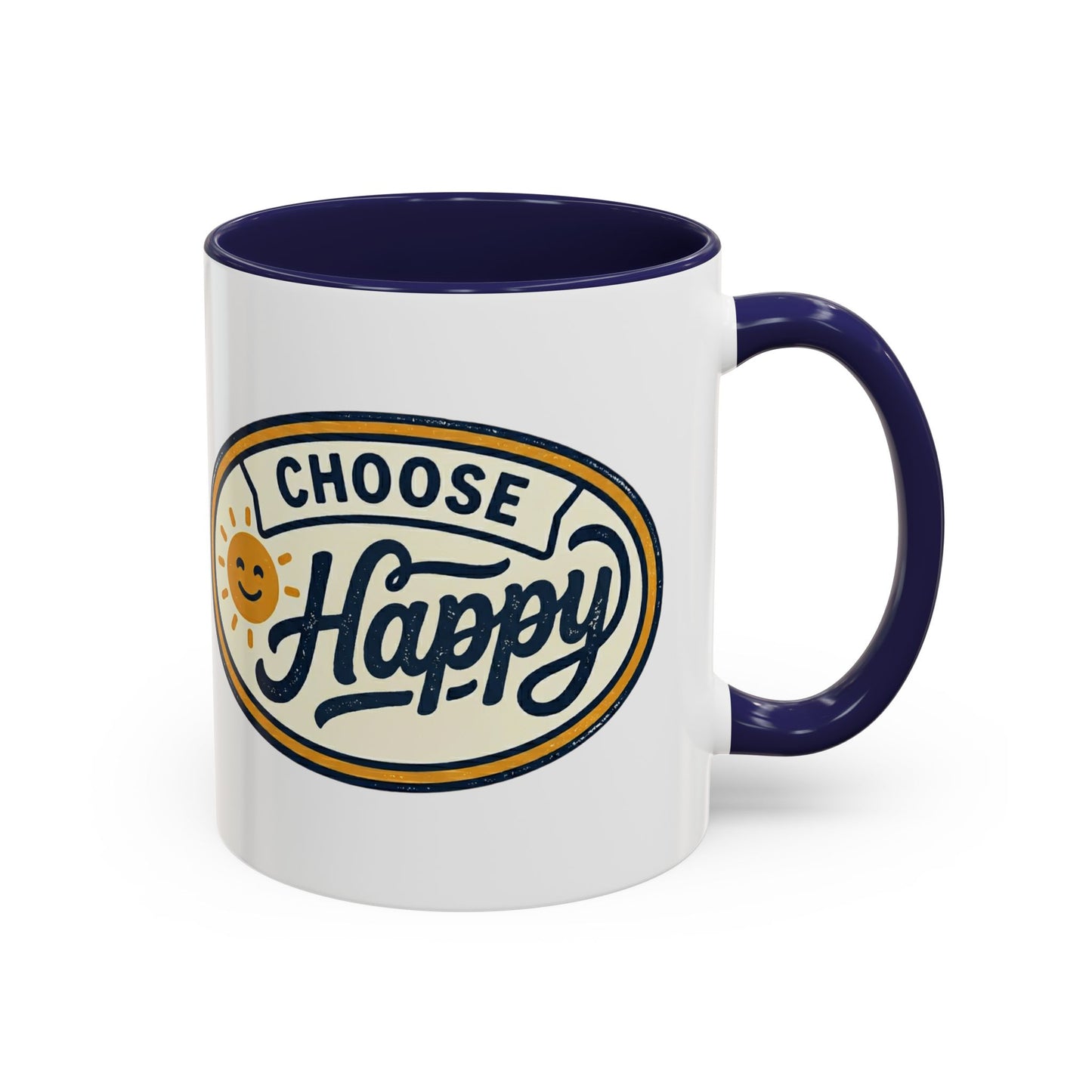 Choose Happy Coffee Mug — Inspirational Ceramic Accent Mug (11/15oz)
