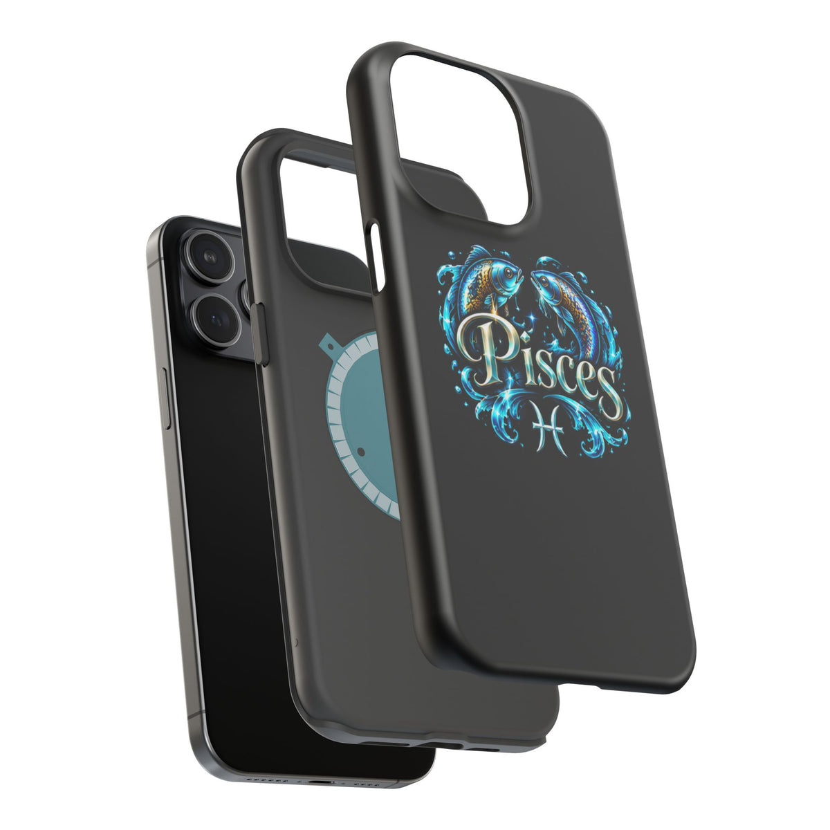 Pisces Magnetic Impact-Resistant Phone Case — Zodiac Fish Astrology Design