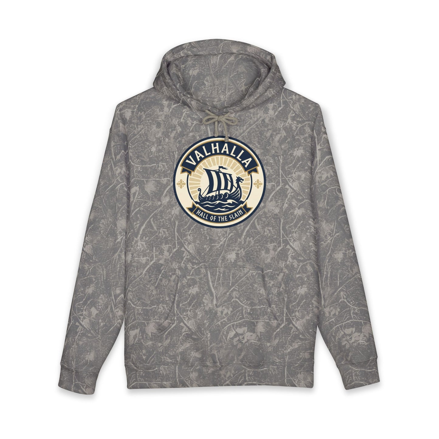 Valhalla Viking Ship Hoodie — Norse Mythology Graphic Pullover