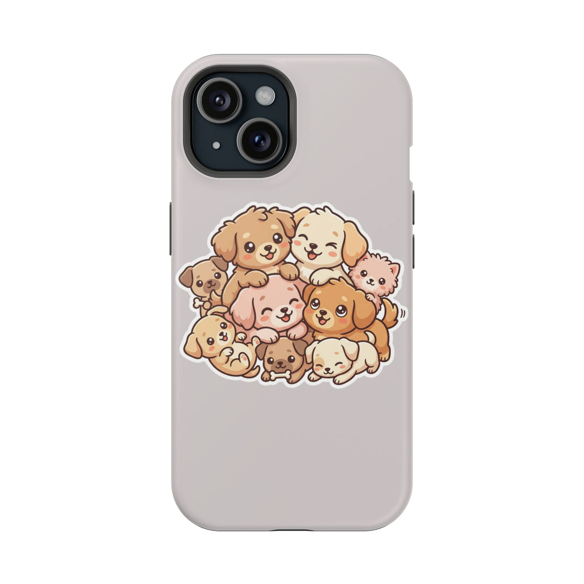 Cute Puppy Pile Magnetic Impact-Resistant Phone Case
