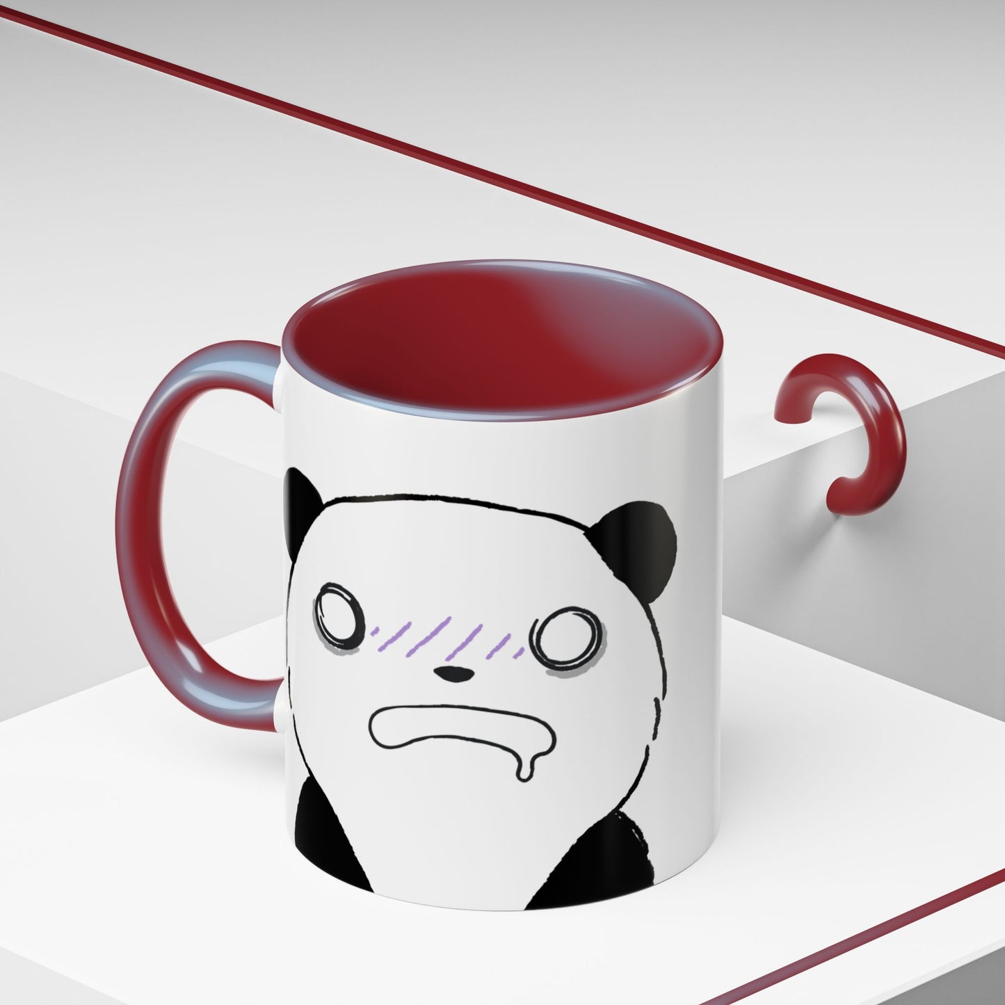 Just Give Me My Coffee!!! Accent Mug — Panda Coffee Lover Gift (11/15oz)