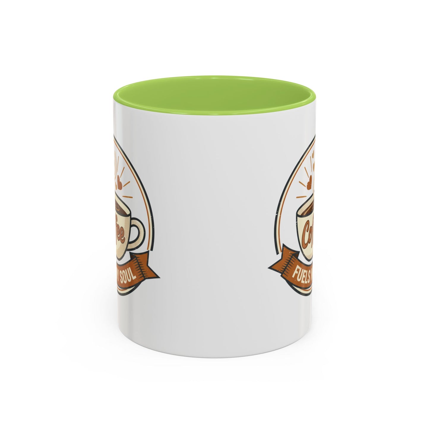 Coffee Mug - "Coffee Fuels My Soul" Accent Ceramic Mug (11/15oz)