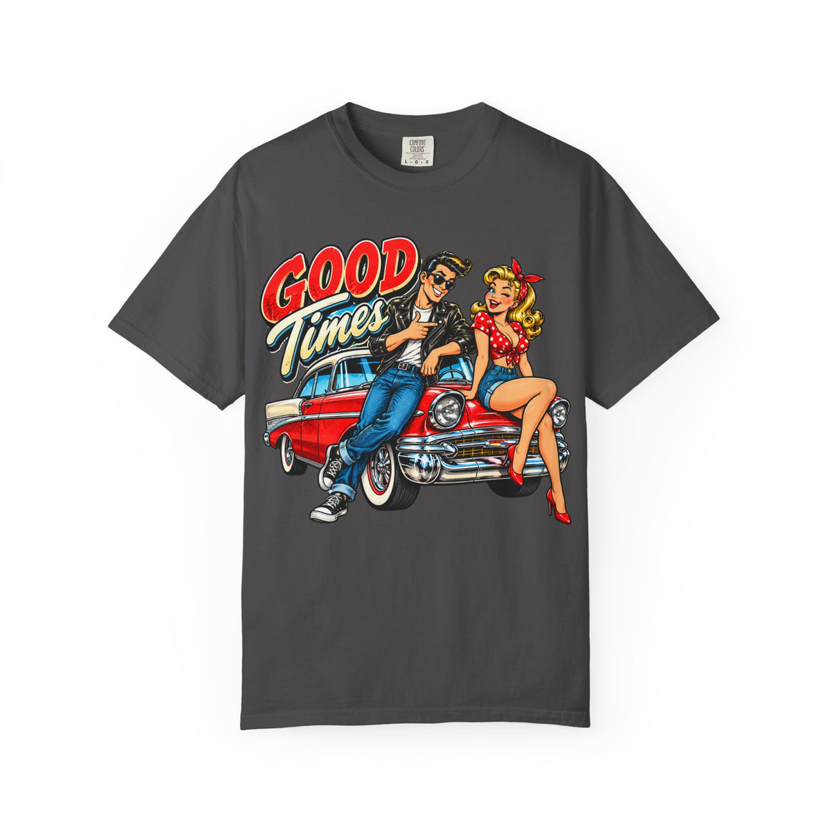 Good Times Retro Car Tee — Vintage 1950s Rockabilly Graphic T‑Shirt