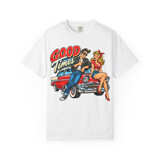 Good Times Retro Car Tee — Vintage 1950s Rockabilly Graphic T‑Shirt