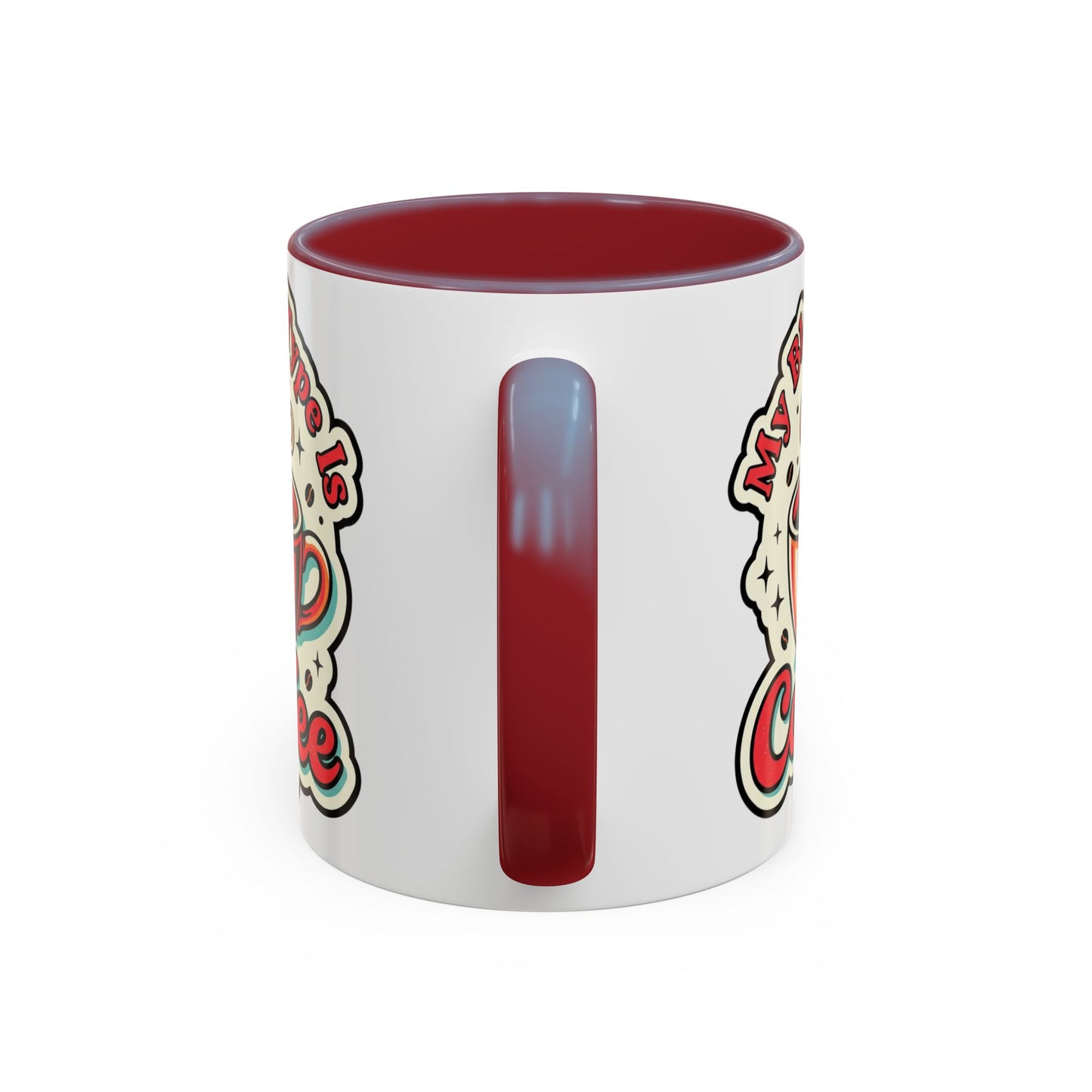 Coffee Mug - "My Blood Type Is Coffee" Accent Ceramic Mug (11oz & 15oz)