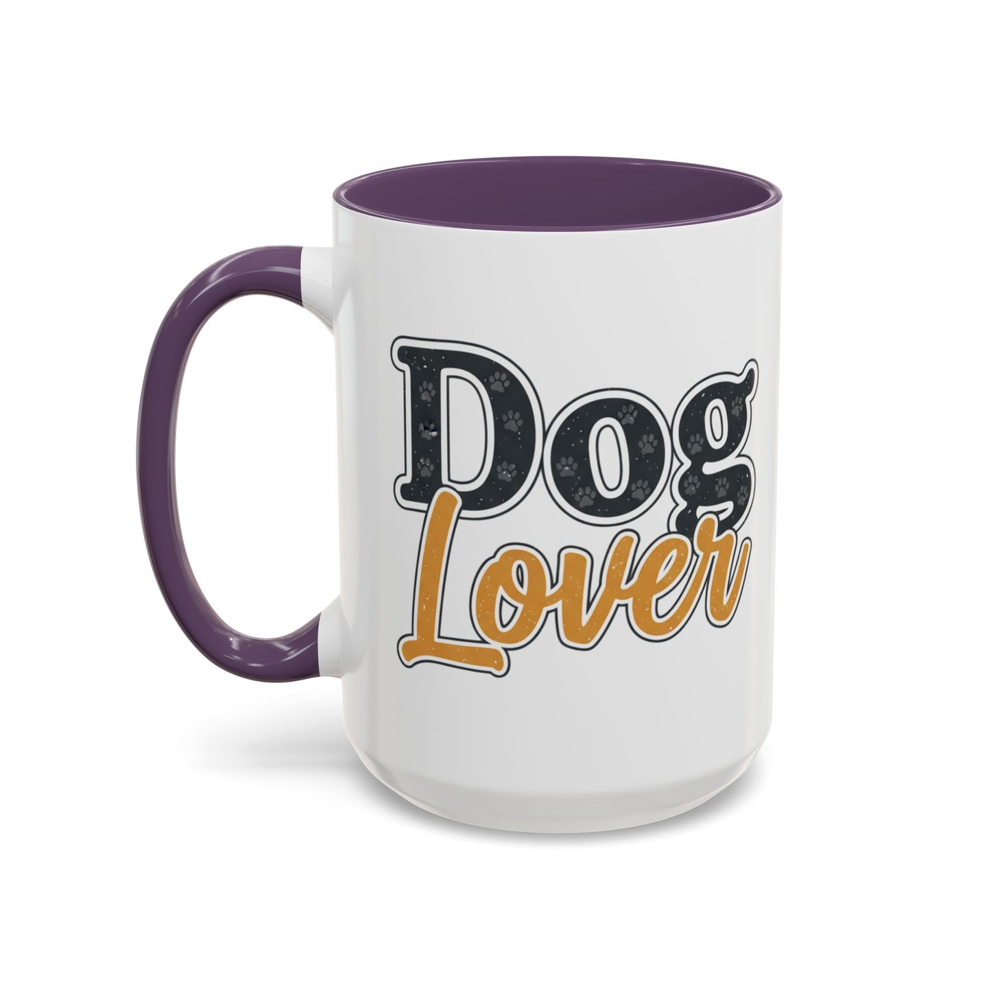 Dog Lover Accent Coffee Mug — 'Dog Lover' 11/15oz Ceramic Mug