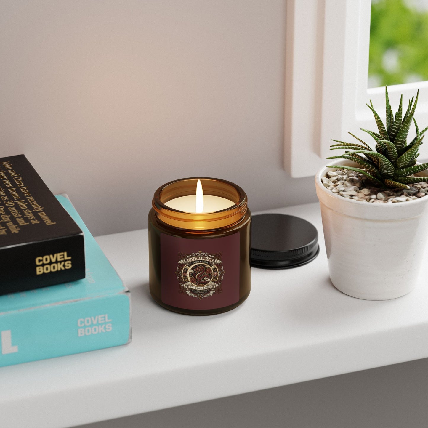 Amber Jar Soy Candle — Rustic Spice Scented Candle (Multi-Size)