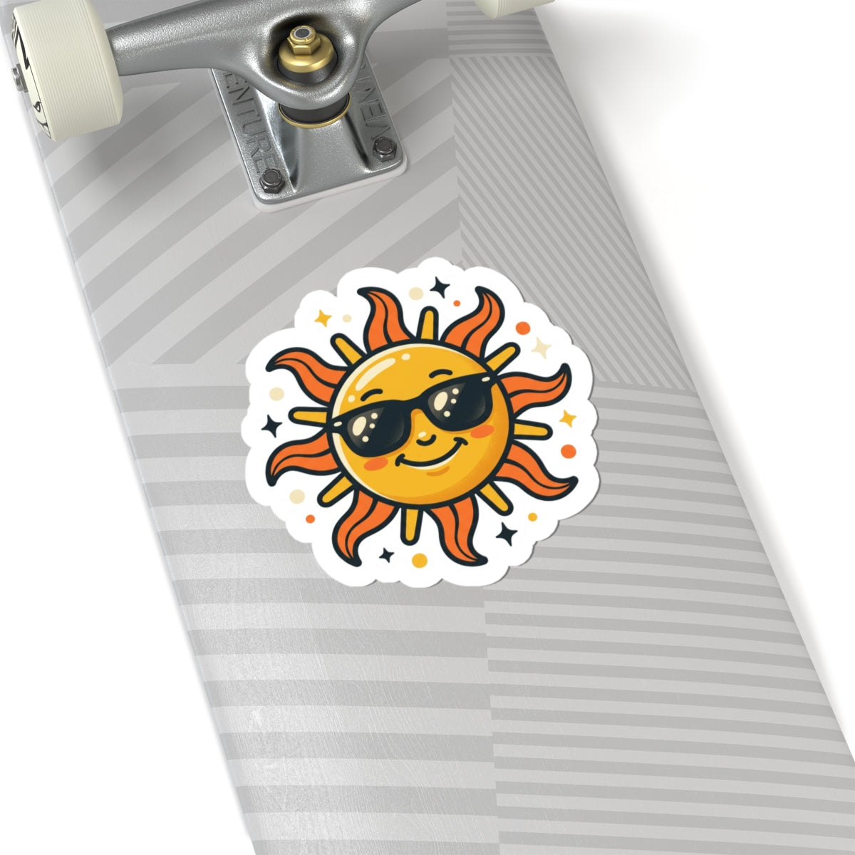 Cool Sunglasses Sun Sticker — Cute Smiling Sun Vinyl Sticker