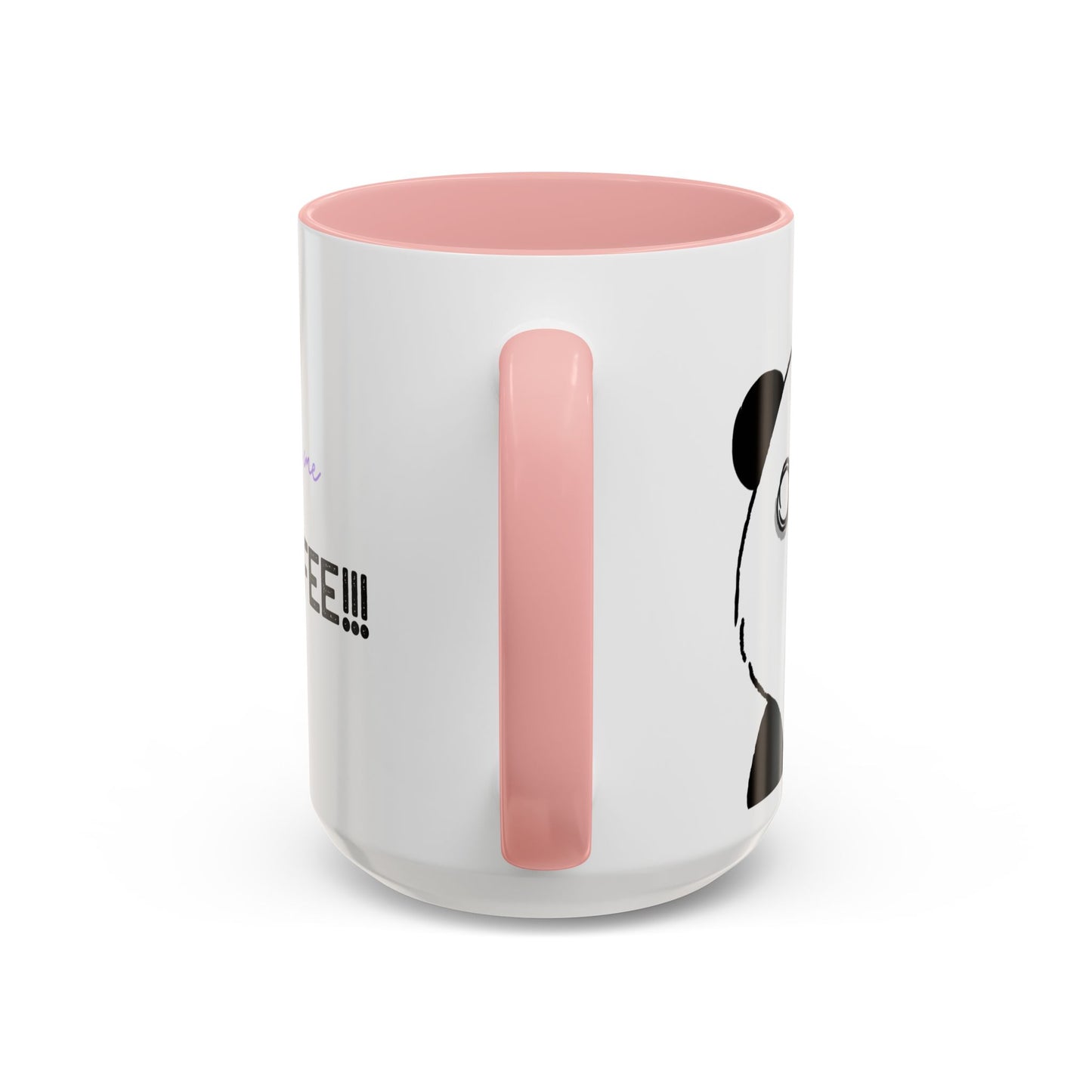 Just Give Me My Coffee!!! Accent Mug — Panda Coffee Lover Gift (11/15oz)
