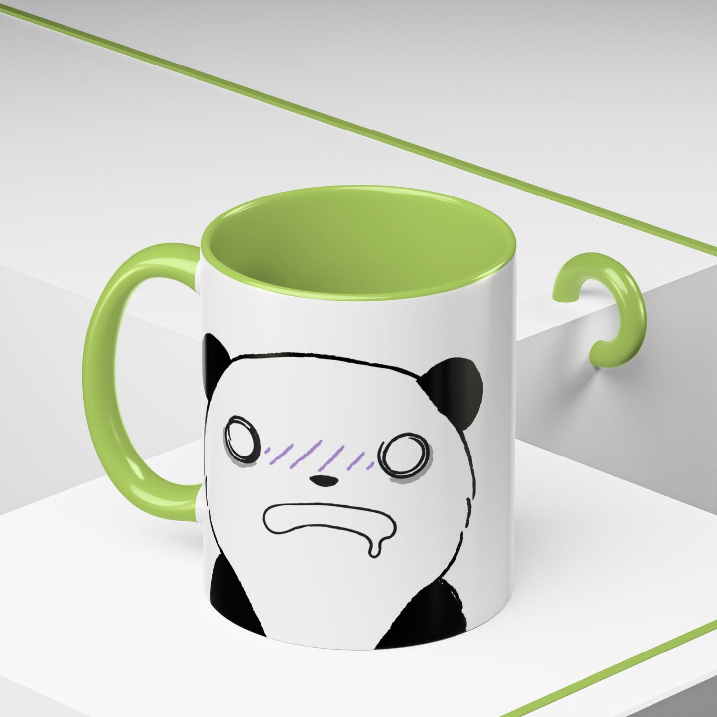 Just Give Me My Coffee!!! Accent Mug — Panda Coffee Lover Gift (11/15oz)