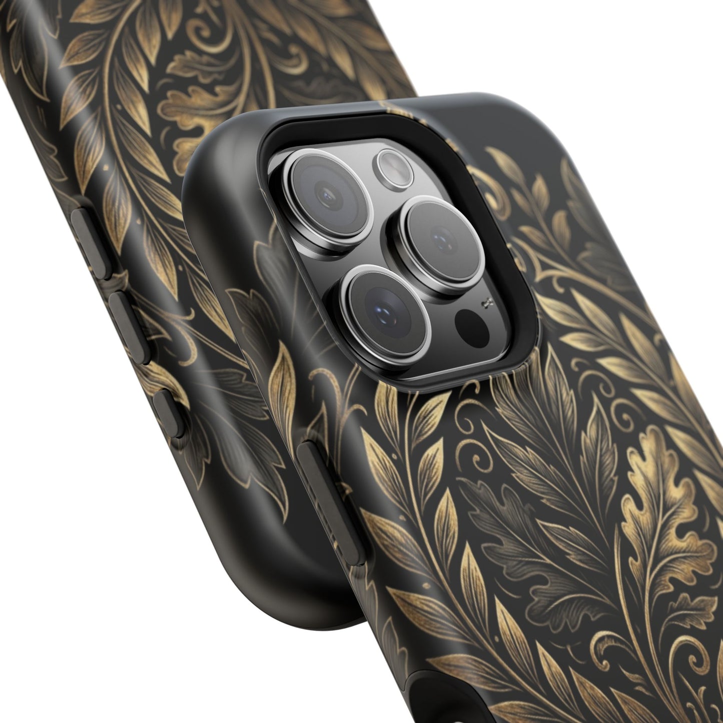 Baroque Gold Leaf Phone Case — Impact-Resistant Protective Cover