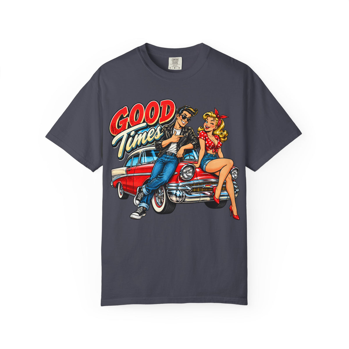 Good Times Retro Car Tee — Vintage 1950s Rockabilly Graphic T‑Shirt