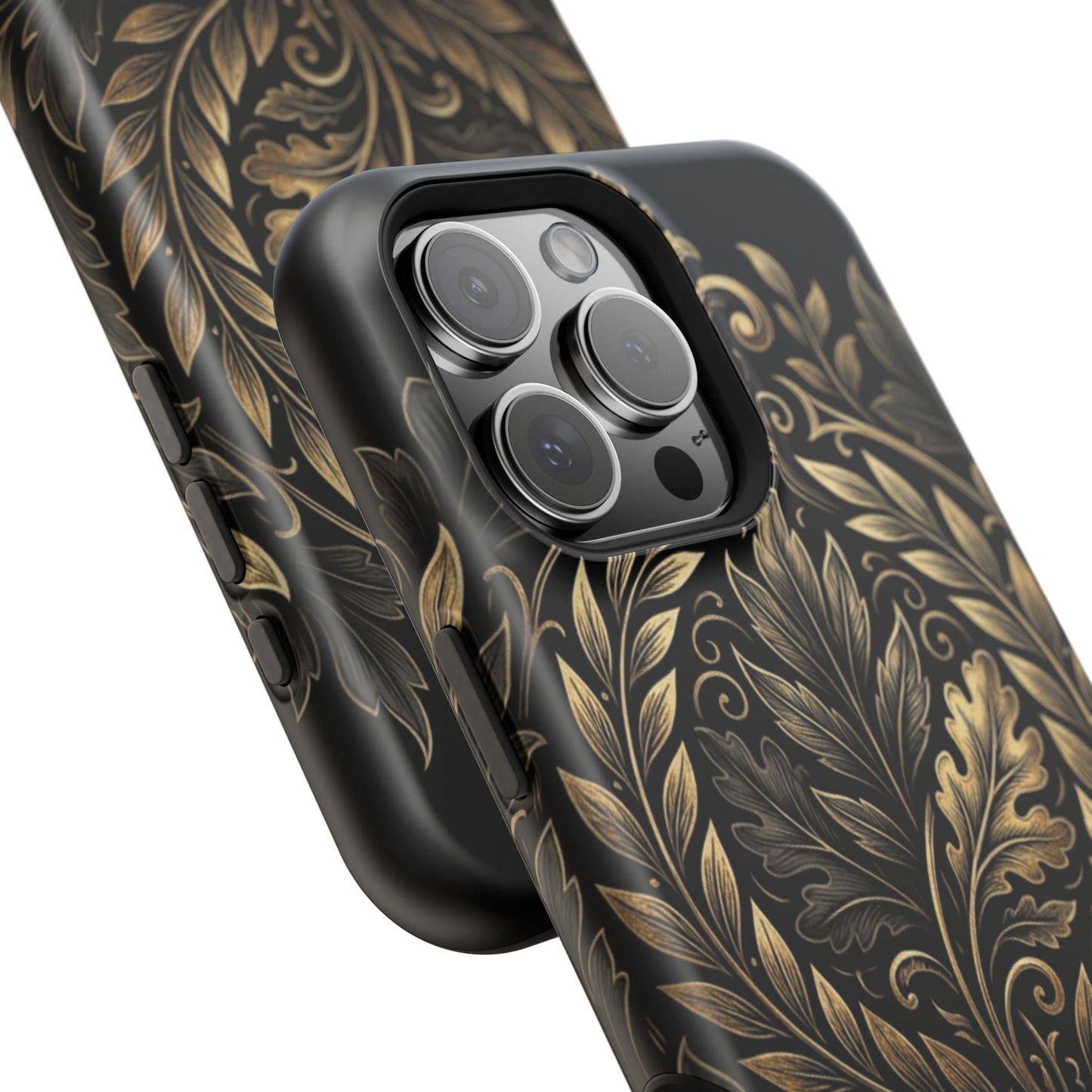 Baroque Gold Leaf Phone Case — Impact-Resistant Protective Cover