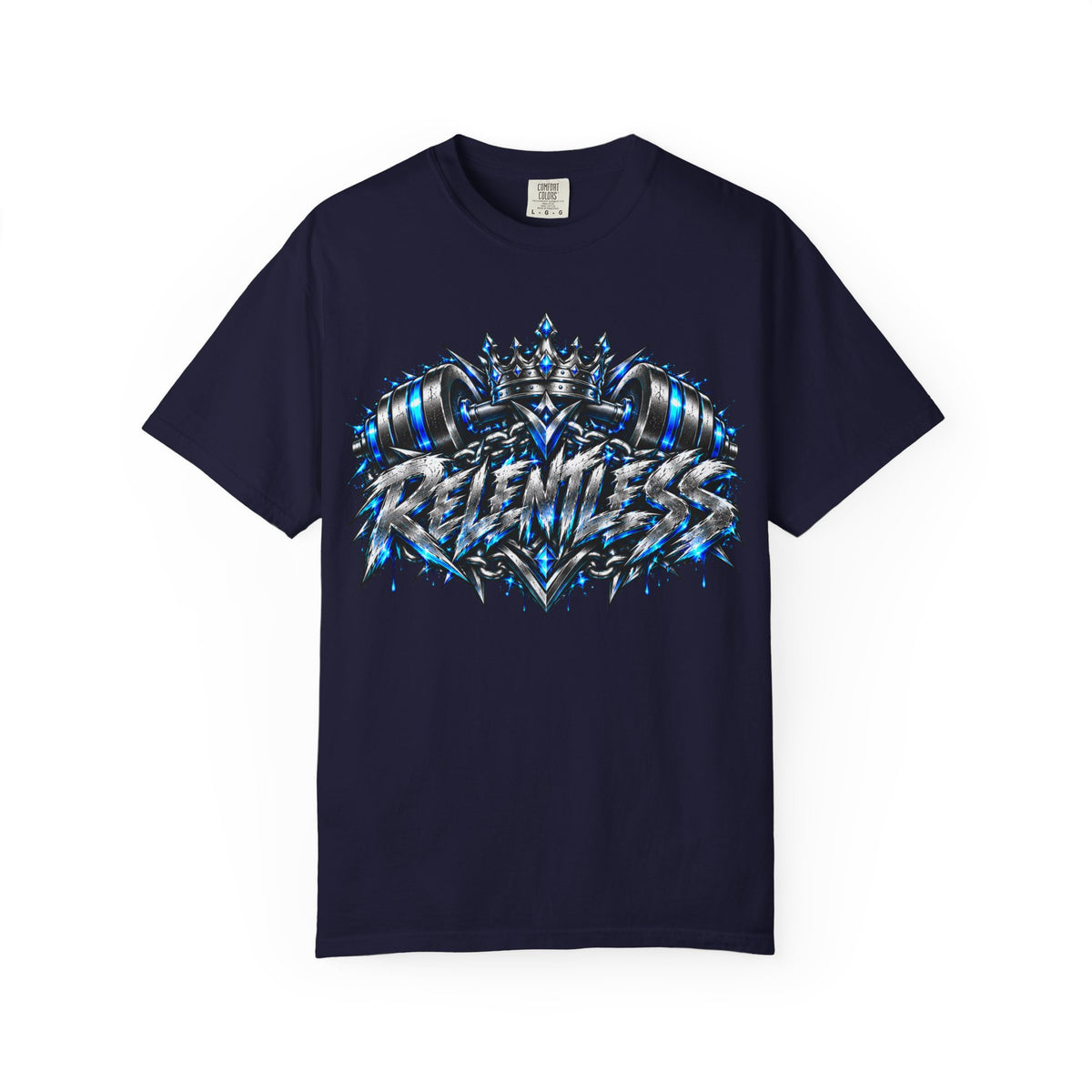 T-Shirt — Metallic Crown Graffiti Heart Graphic Tee