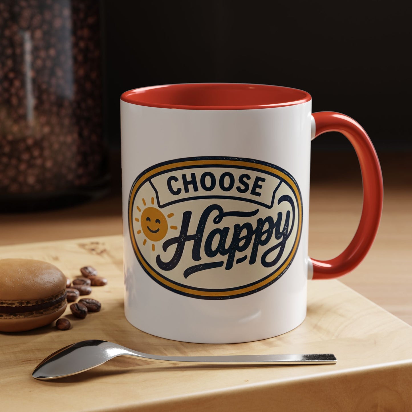 Choose Happy Coffee Mug — Inspirational Ceramic Accent Mug (11/15oz)
