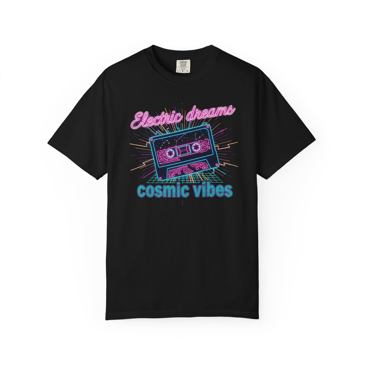 Electric Dreams cassette tape cosmic vibes T-shirt | retro 80s neon