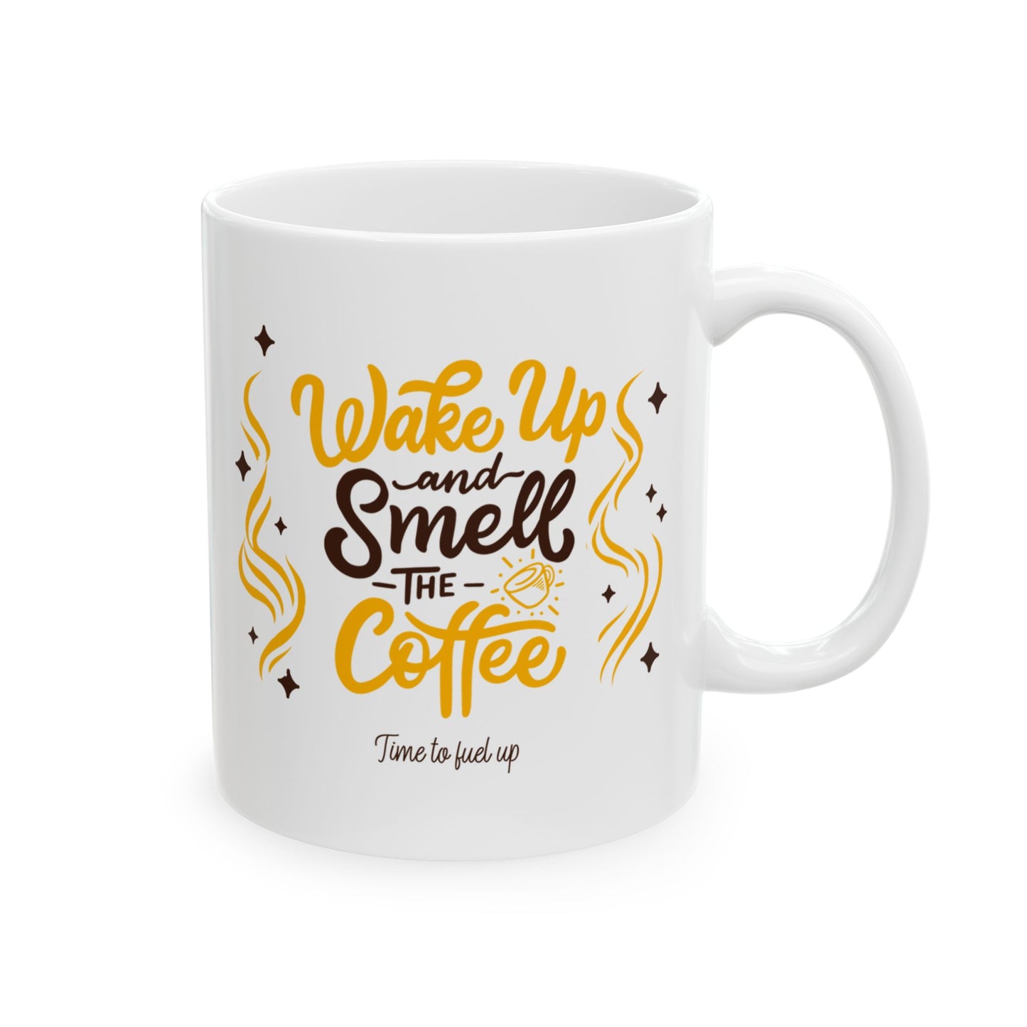 Inspirational Ceramic Mug — "Wake Up & Slay" Motivational Coffee Cup (11oz/15oz)