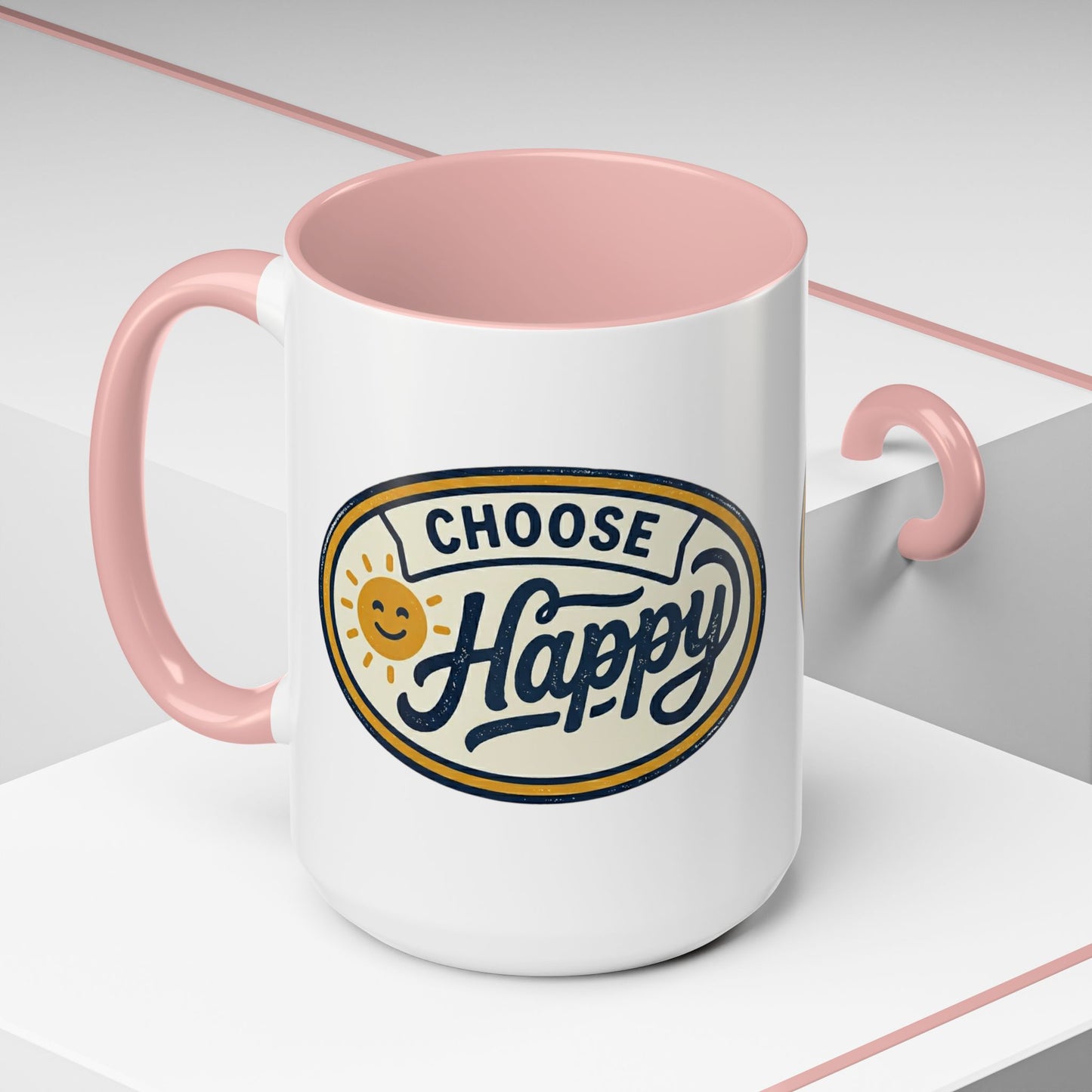 Choose Happy Coffee Mug — Inspirational Ceramic Accent Mug (11/15oz)