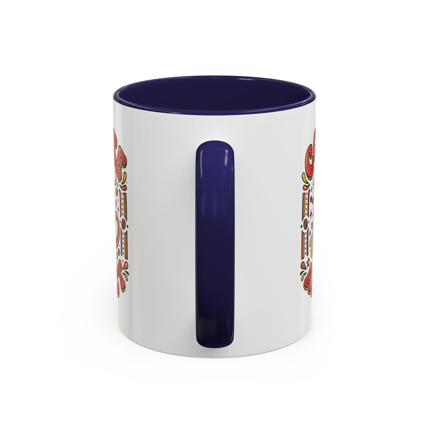 Coffee Addict Accent Mug — "Coffee Power" Retro Coffee Lover Gift (11oz/15oz)