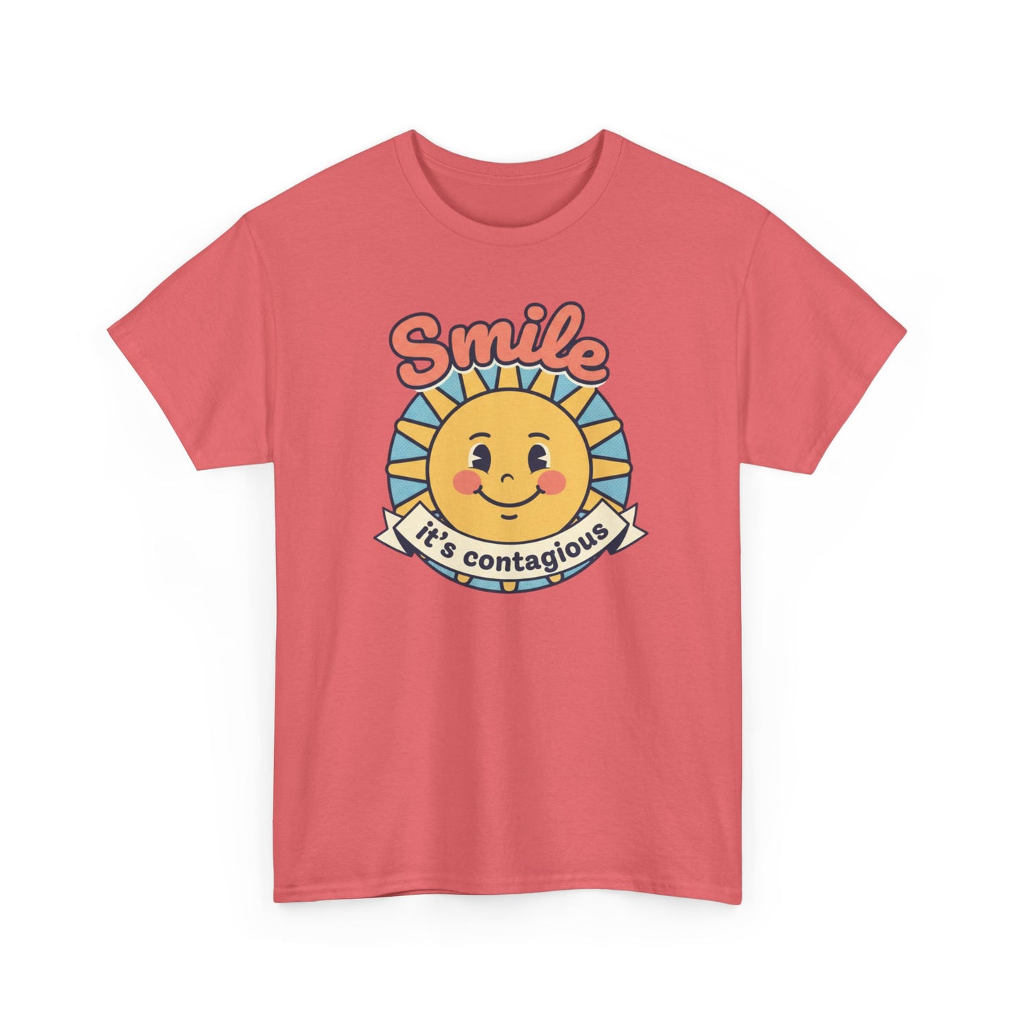 Smiling Sun "Smile It's Contagious" Tee | Cute Retro Sunshine Tee