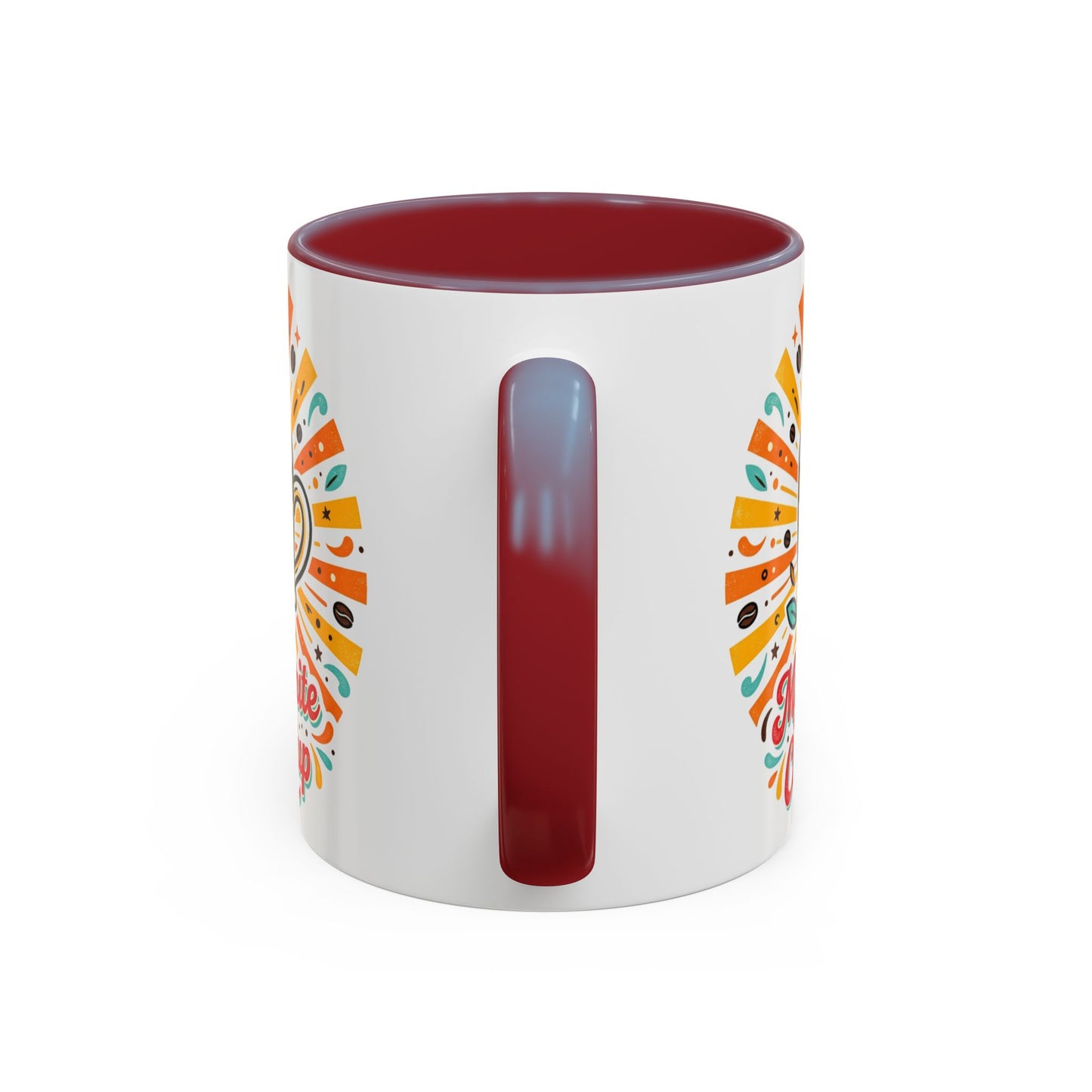 My Favorite Coffee Cup Accent Mug — Colorful Ceramic Coffee Mug (11/15oz)