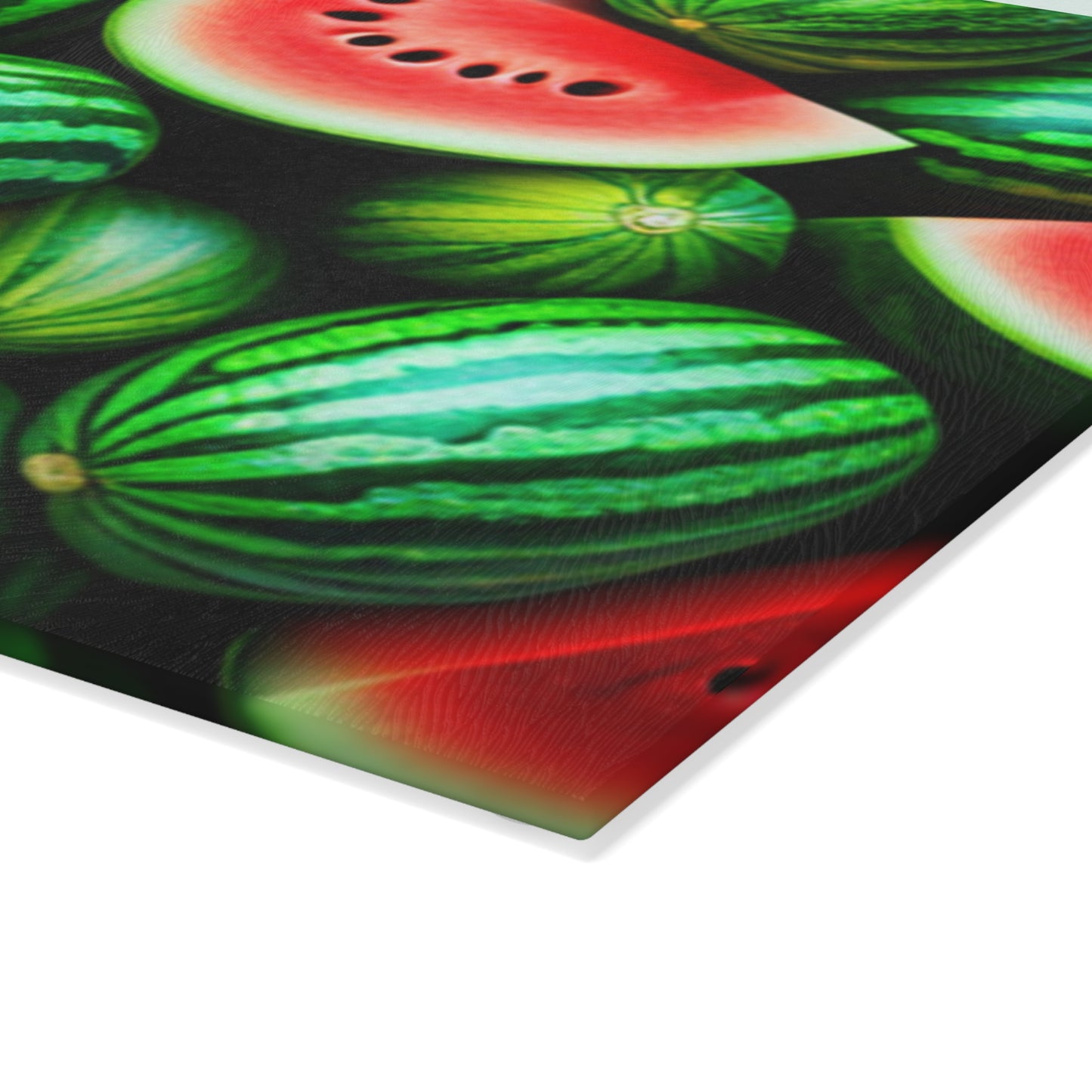 Watermelon Pattern Glass Cutting Board — Vibrant Fruit Kitchen Cutting Board