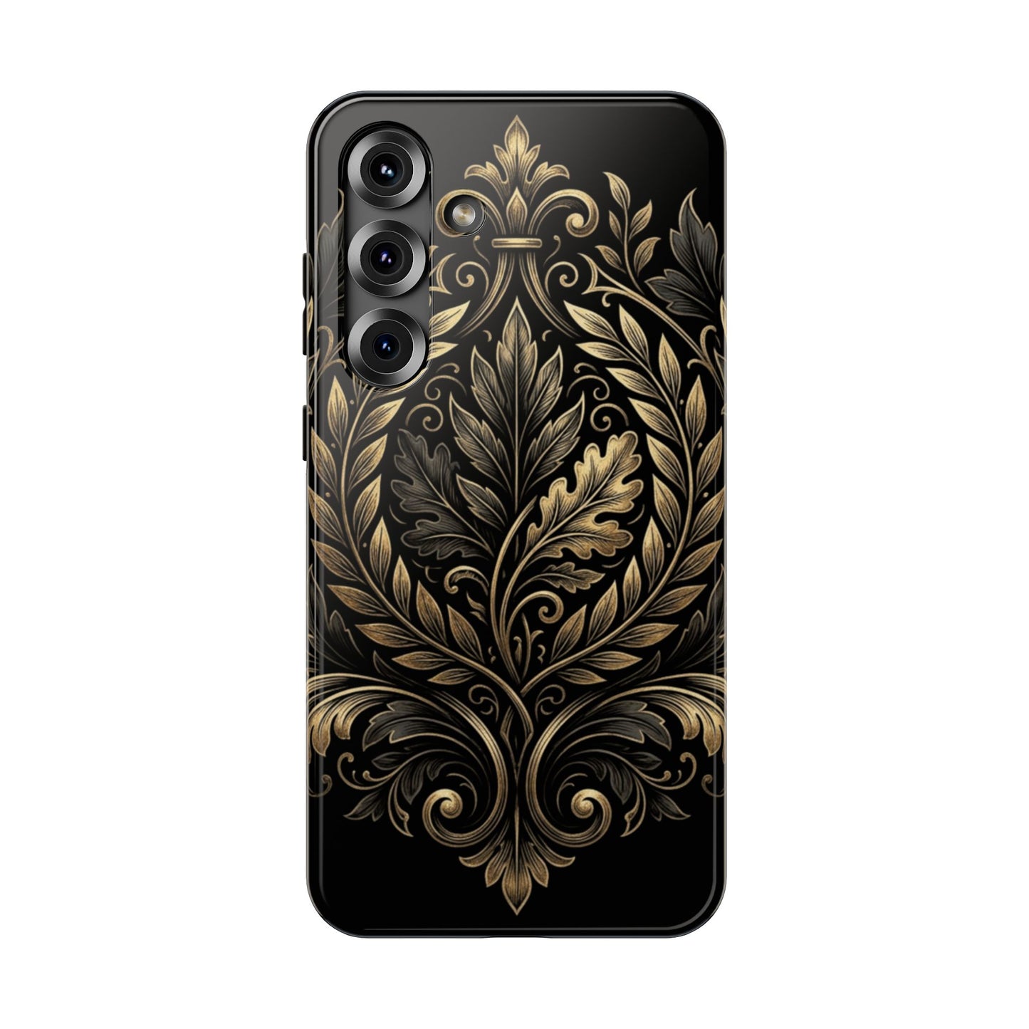 Baroque Gold Leaf Phone Case — Impact-Resistant Protective Cover