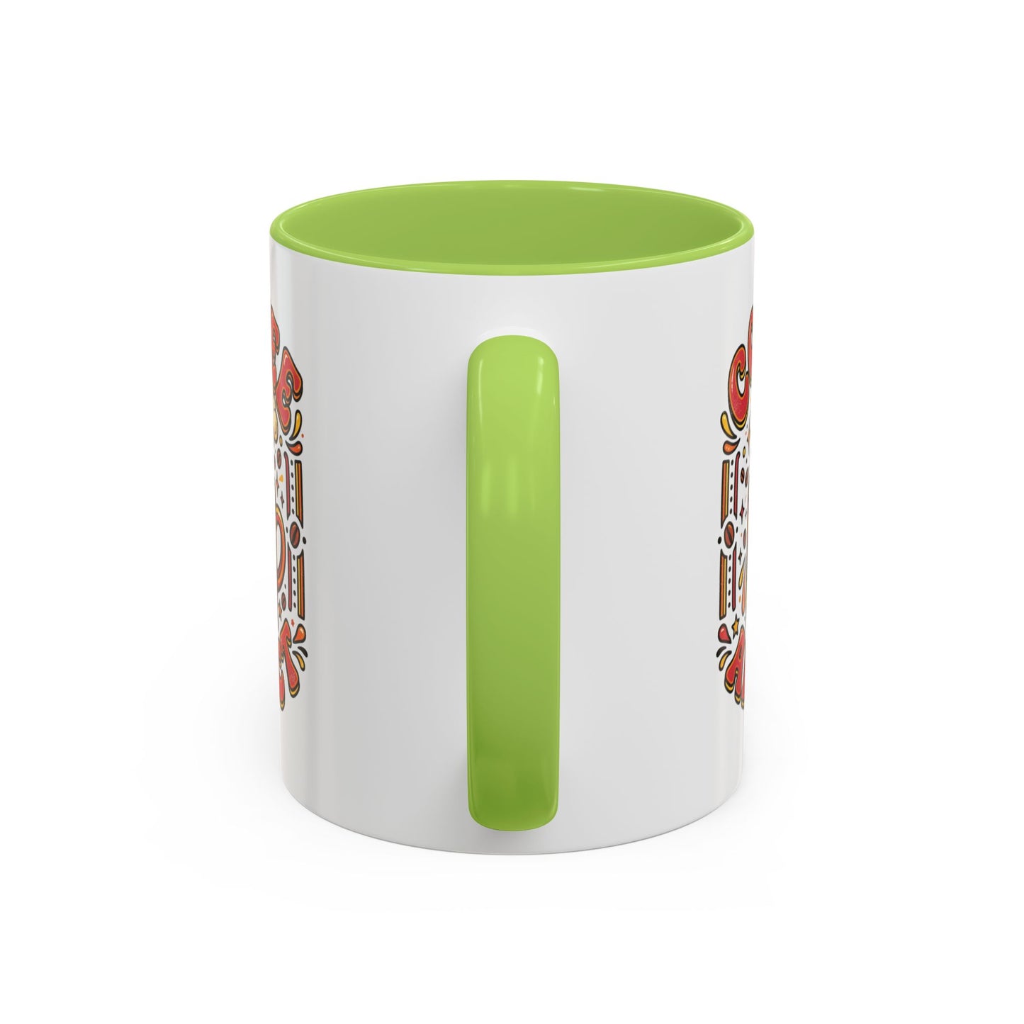 Coffee Addict Accent Mug — "Coffee Power" Retro Coffee Lover Gift (11oz/15oz)