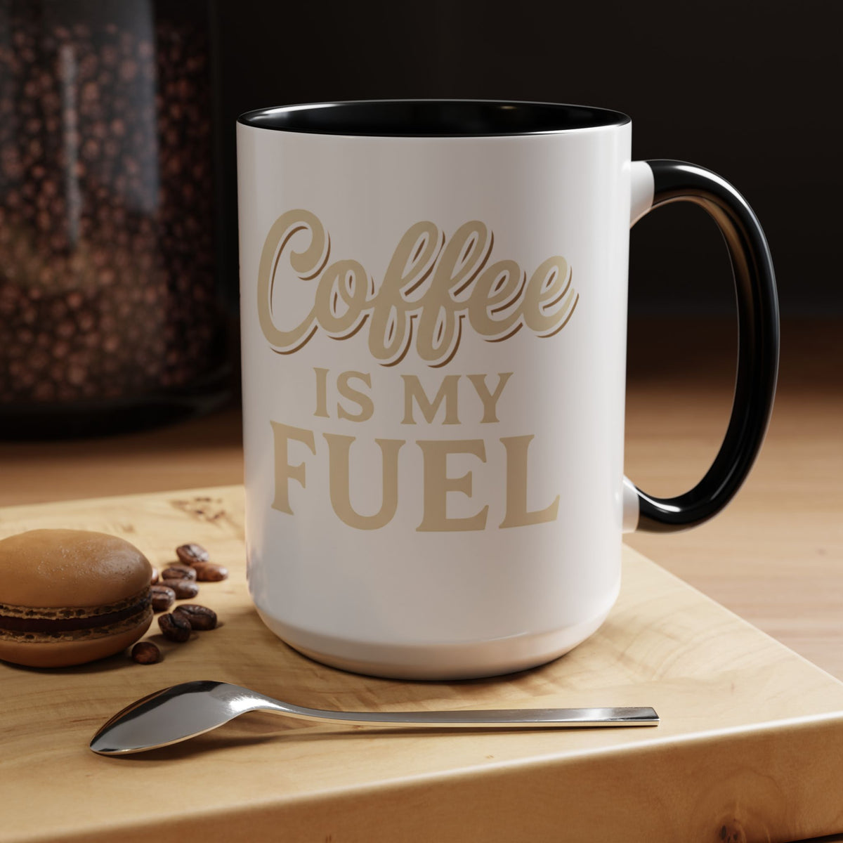 Coffee Is My Fuel Accent Coffee Mug — 11/15oz Ceramic Gift for Coffee Lovers