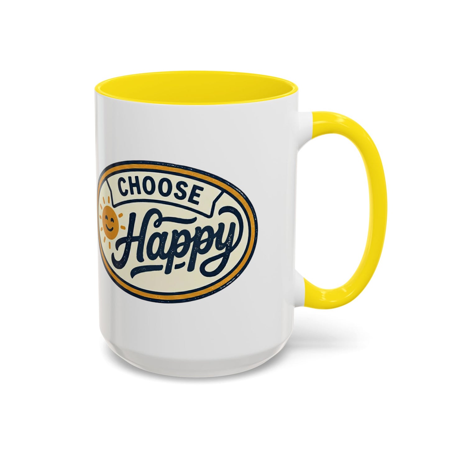 Choose Happy Coffee Mug — Inspirational Ceramic Accent Mug (11/15oz)