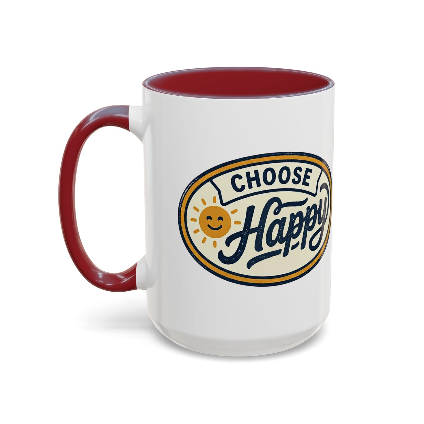 Choose Happy Coffee Mug — Inspirational Ceramic Accent Mug (11/15oz)