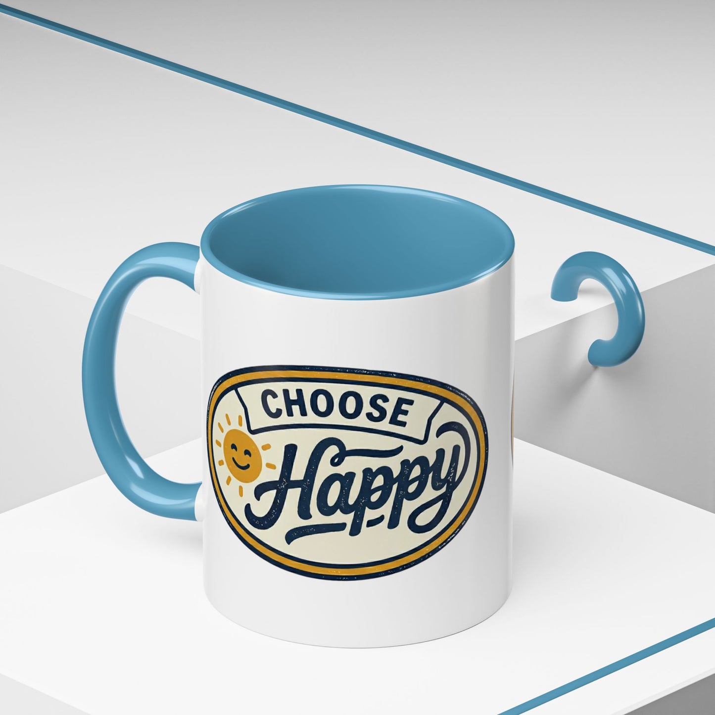 Choose Happy Coffee Mug — Inspirational Ceramic Accent Mug (11/15oz)