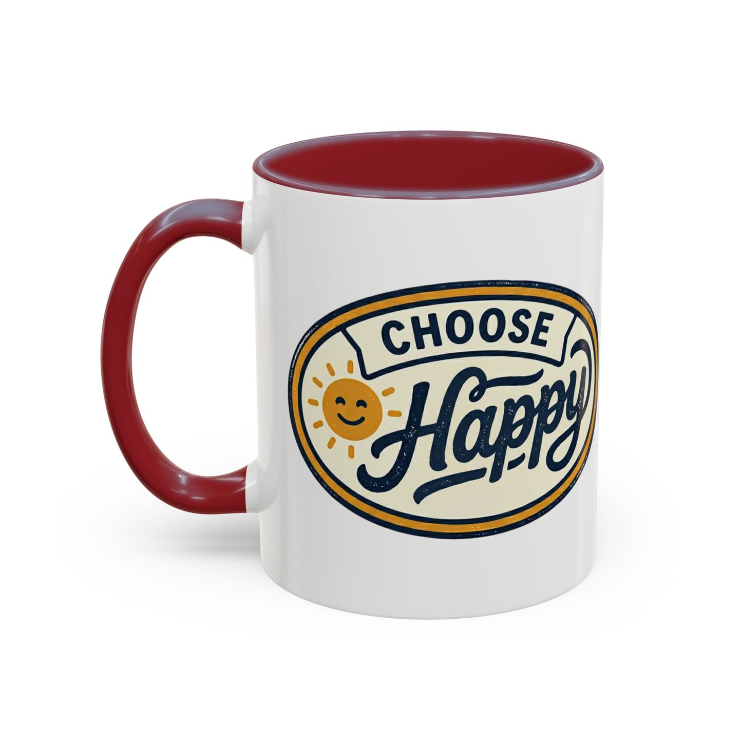 Choose Happy Coffee Mug — Inspirational Ceramic Accent Mug (11/15oz)